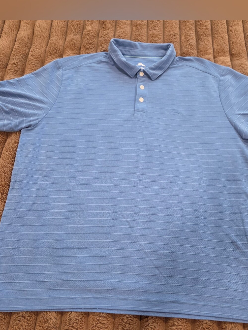 Tommy Bahama Polo Shirt Men’s 2XL Short Sleeve Light Blue Modal Polyester